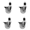 Service Caster 5'' Nylon Swivel 1-7/8'' Expanding Stem Caster Set with Brake, 4PK SCC-EX20S514-NYS-PLB-178-4 - alternate 1